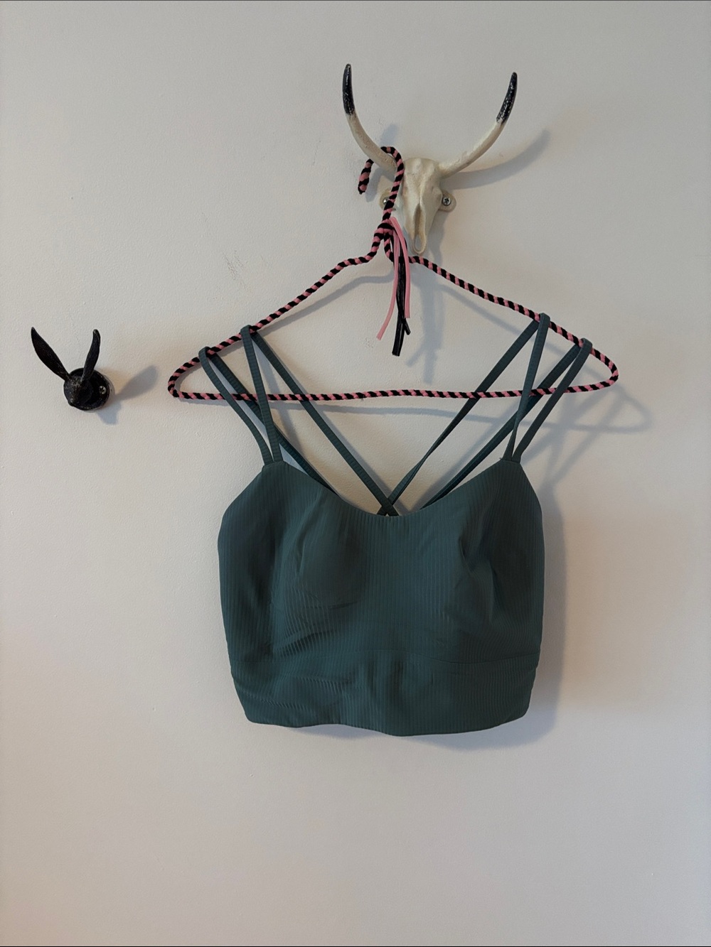 Lululemon’Like a cloud Strappy Ribbed bra- Deep Teal